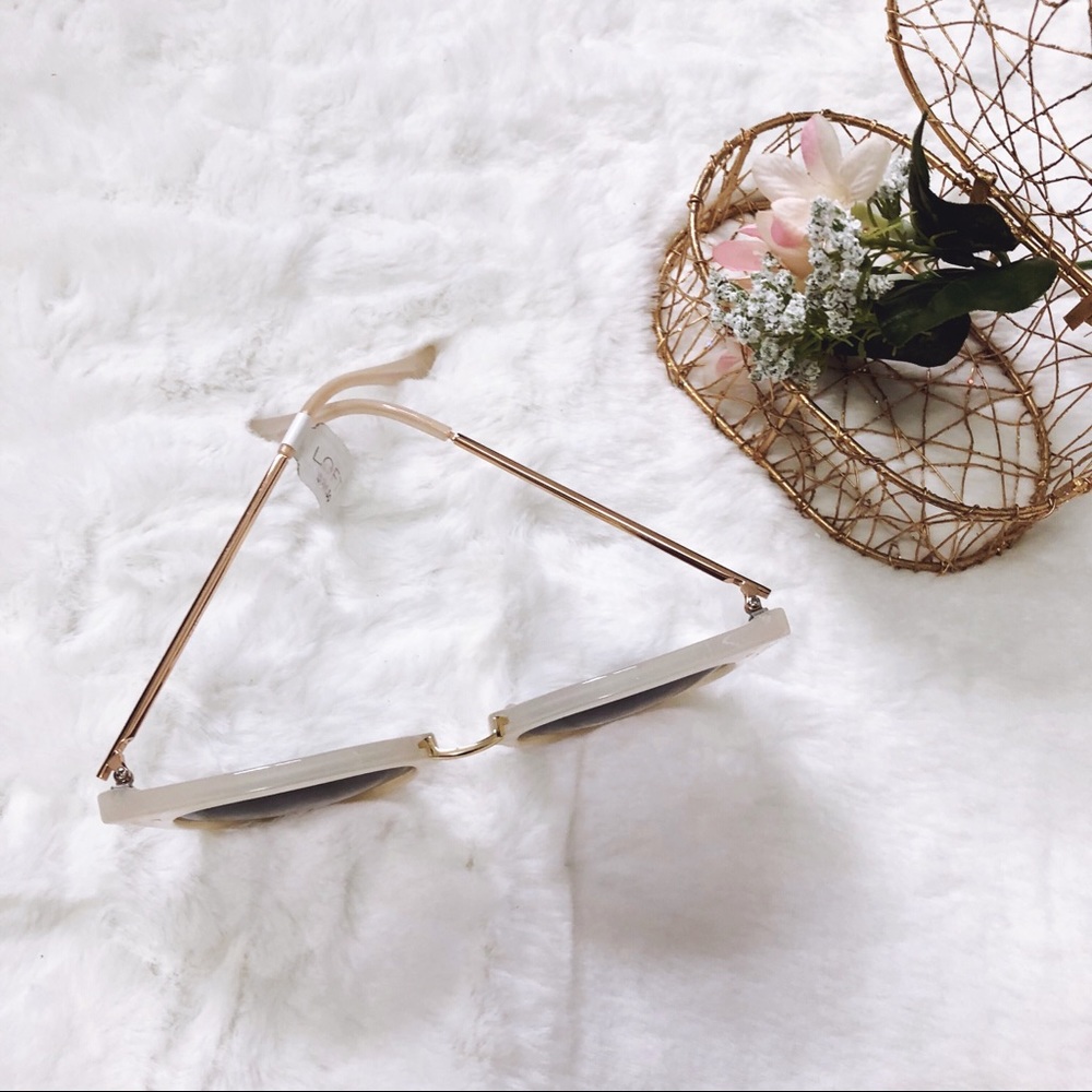 LOFT Light Metallic Arm Round Sunglasses - Picture 5 of 8